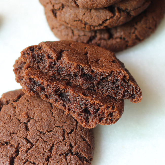 Happy double chocolate cookies.